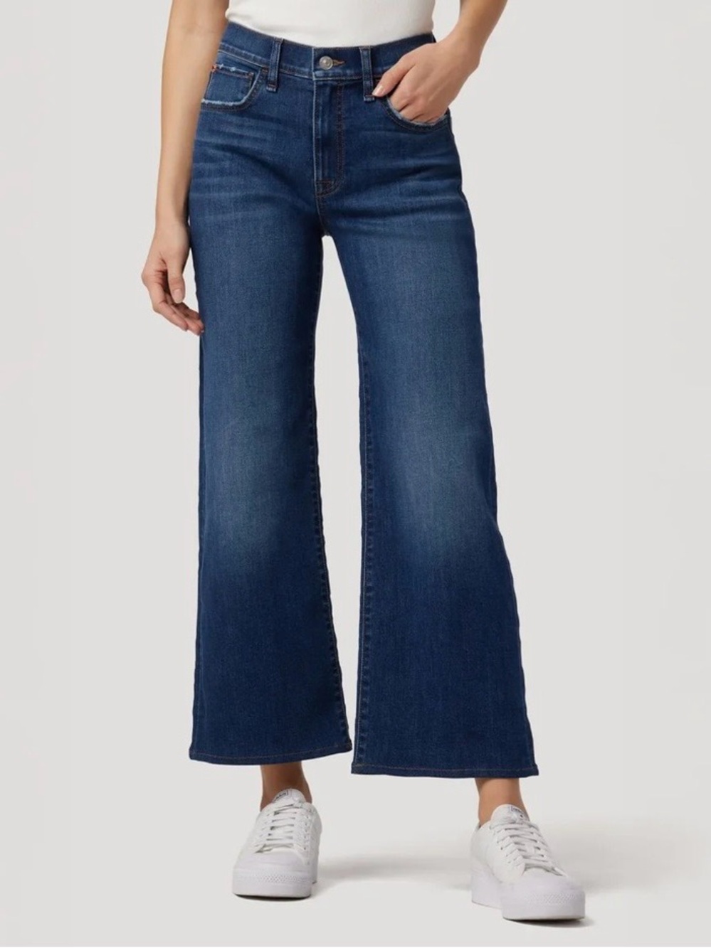 HUDSON Denim Rosalie Wide Leg Ankle Jeans Aurora Wash High Rise Size 28